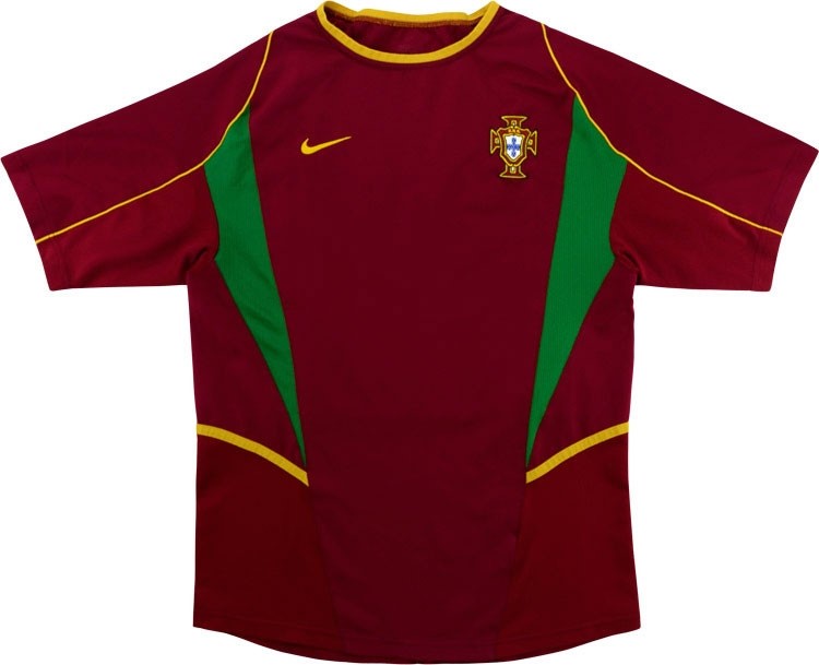 Heimtrikot Thailand Portugal Retro 2002 Rote Günstige Fußballtrikots